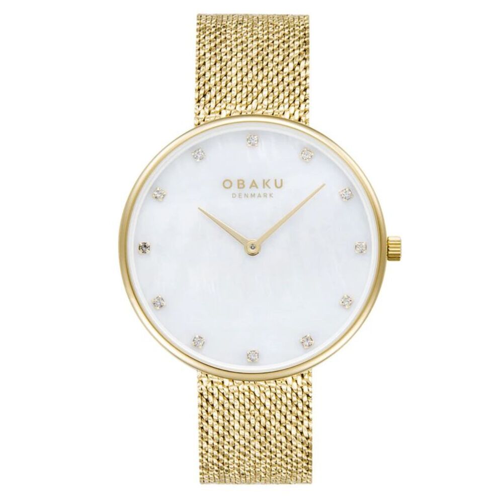 Obaku Women's Glans White Dial Watch - V288LXGWHG